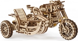 Ugears 3D sestavljanka motor s stranskim priklopnikom – mehanski lesen model