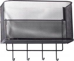 Kovinski viseči koš na vrata s kljukami