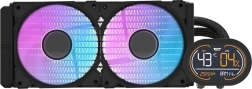 Vodno hlajenje CPU Darkflash DH240D v2, 240 mm, ARGB, črno