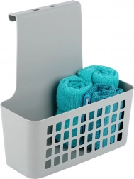 Viseča plastična košara za vrata, siva 23,5 × 10 × 24 cm
