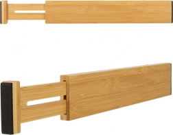 Bambusov nastavljiv organizator za predale za jedilni pribor in orodje 43 cm