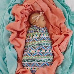 Tommy Lise muslinasta plenica iz organskega bombaža Ethnic Festive 120 × 120 cm