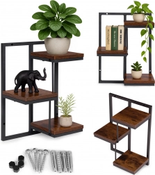 Viseča stenska polica za rože 3 nivoji loft MODERNHOME