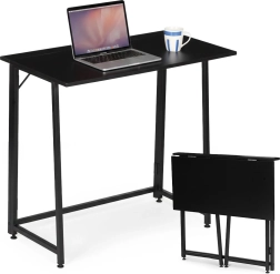 Zložljiva pisalna miza MODERNHOME 80 × 45 cm, črna