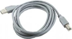 USB 2.0 kabel AB (AM–BM) 1,8 m siv
