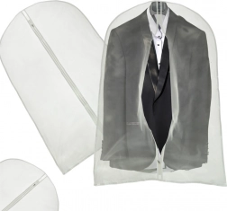 Zaščitna prevleka za oblačila 60 × 100 cm z zadrgo – Prozoren