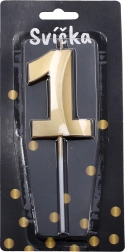 Party svečka številka 1 zlata