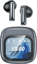Brezžične slušalke AWEI TP100 Bluetooth 5.4 TWS z ENC in LCD zaslonom – črna