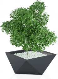 Dizajnerski lonec za rože MONUMO Vendetta 30 cm, antracit