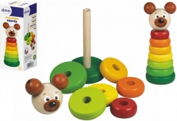 DETOA lesena piramida z medvedkom