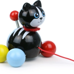 Vilac vlečna mucka Minou – lesena igrača na vrvici