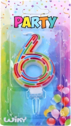 Zabavna tortna svečka številka 6 – črtice