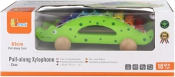 Leseni vlečni ksilofon krokodil