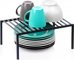 Kovinska kuhinjska polica črna 33 × 21 × 14 cm