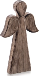 Lesena božična figurica angela iz mangovega lesa 24 cm