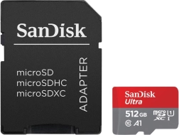 SanDisk Ultra microSDXC 512GB 150MB/s A1 z adapterjem