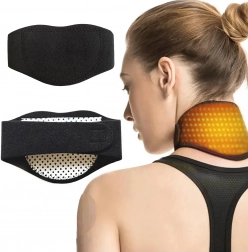 Magnetni grelni ovratnik za vrat z nastavljivim zapiranjem
