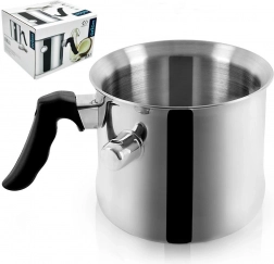 Nerjavno jeklen lonček za mleko 2,5 l z vodnim plaščem