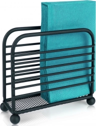 Kovinsko črno stojalo za serviete 11,5 × 10 cm