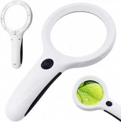 Ročna lupa s povečanjem 4x in 8 LED UV diodami