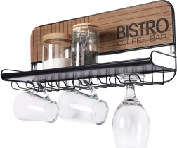 Stenski nosilec za kozarce in skodelice Bistro