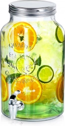 Stekleni dozirnik za pijače s pipo 6,2 l