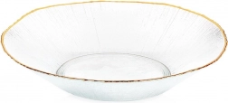 Steklena solatna skleda z zlatim robom 29,5 cm, 1,6 l