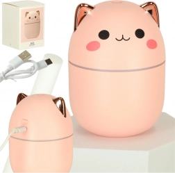 vlažilec zraka in aroma difuzor mačka rožnat z RGB osvetlitvijo