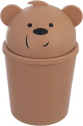 Koš za odpadke medvedek 1,5 l rjav