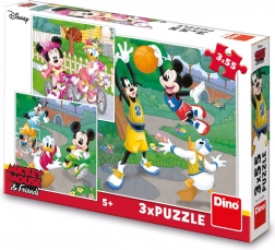 Sestavljanka MICKEY IN MINNIE športata 3×55 koščkov