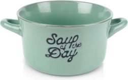Keramična skodela za juho z dvema ročajema 600 ml, zelena