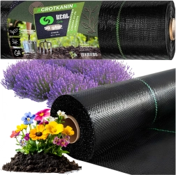 Agrotekstil 90 g/m² 0,8 × 50 m črna UV proti plevelu