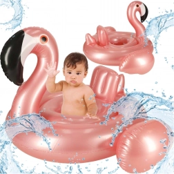 Napenljiv otroški okrogli obroč s sedežem flamingo 60 cm
