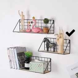 Stenska polica 29,5 cm – črna