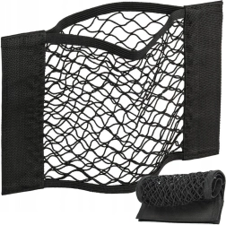 Mrežica za prtljažnik avtomobila s pritrdilnim trakom na ježka