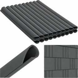 Sponke za ograjni trak, antracitne, 19 cm, 20 kosov