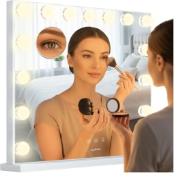 Kozmetično ogledalo LED Soulima 58 × 46 cm z nastavitvijo osvetlitve