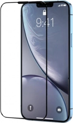 Kaljeno steklo s črnim robom in prašnim filtrom za iPhone 15 Pro Max