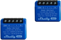 Shelly 1 Mini Gen3 komplet pametnih relejev (2 kos) Wi‑Fi/Bluetooth