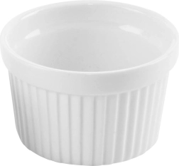Bela porcelanasta pekač posodica 9 cm, 200 ml