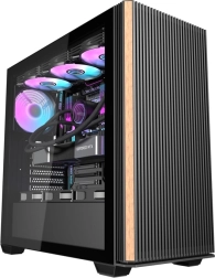 Računalniško ohišje Darkflash DS900WS črno s panoramskim steklom in 4 ARGB ventilatorji