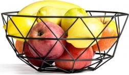 Kovinska geometrijska skleda za sadje črna 28 cm Vilde