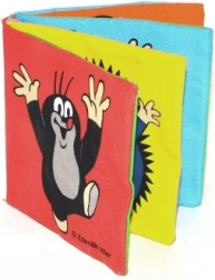 Tekstilna šumeča zložljiva knjižica KRTEK 10 × 10 cm