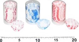 Barvite papirnate slaščičarske košarice, 200 kosov (Ø 3 cm, višina 1,5 cm)