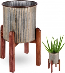 Kovinski ovoj za lončnico s stojalom 27 × 39 cm