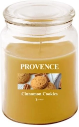 Dišeča sveča v steklu Provence cimetovi piškoti 95 ur
