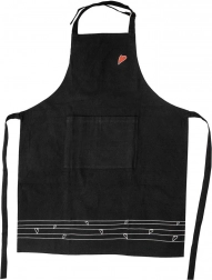 Bombažna kuhinjska predpasnik s srcem, črna