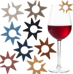 Silikonske oznake za kozarce in kozarčke, 8 kosov