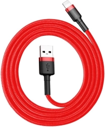 Baseus Cafule USB–Lightning kabel 1 m, 2,4 A, črno–rdeč