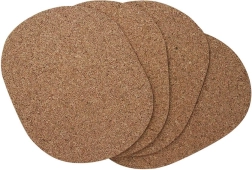 Set of Cork Table Placemats 22 × 30 cm (4 pcs)
